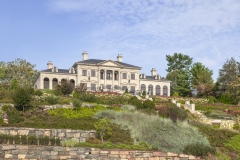 Hudson River Residence Indiana Limestone backyard