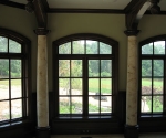 Interior Stone Column Shaft with Wood Capitals