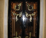 Iron Entry Door with Gold Accents