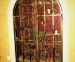 Wine Cellar Door with Vine Detail