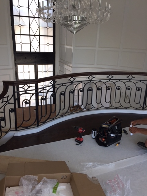 Interior iron railing