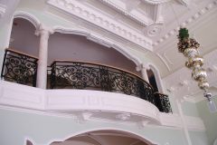 Interior iron balcony rails