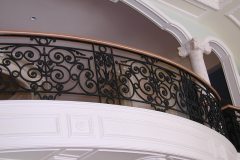 Interior iron balcony rail detail