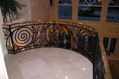 Interior iron balcony-  rose detail