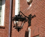 Iron Exterior Wall Mount with Scroll Bracket