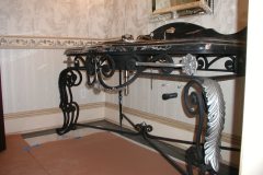 Iron sink vanity