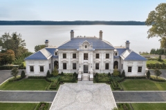 Hudson River Residence stone install front view